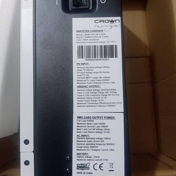 Soler inverter hybrid 4.2kw new box pack 6