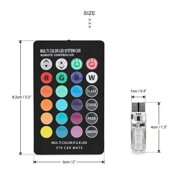 SMDs LED Car Parking Light Bulbs Pair Remote control 4