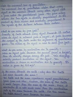 Handwriting Assignment Work