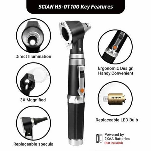 MCP Otoscope OT10G with Light - Ear Infection Detector, Pocket Ear 1