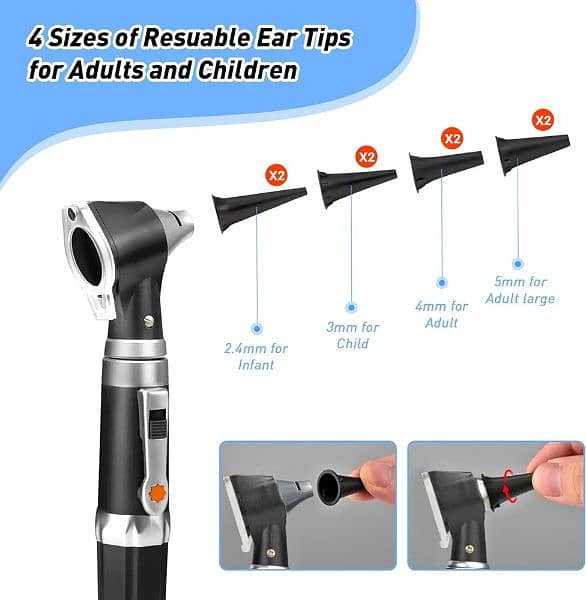 MCP Otoscope OT10G with Light - Ear Infection Detector, Pocket Ear 7