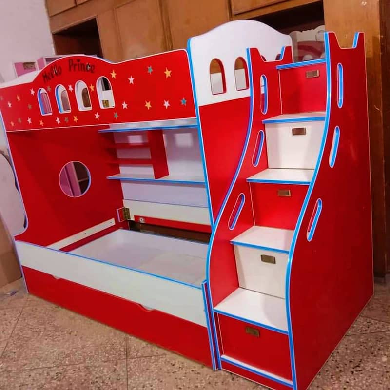 Bunk bed | Kid wooden bunker bed | Baby bed | Double bed | Triple bed 8