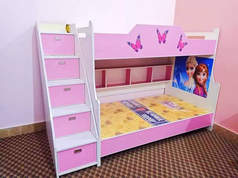 Bunk bed | Kid wooden bunker bed | Baby bed | Double bed | Triple bed 14