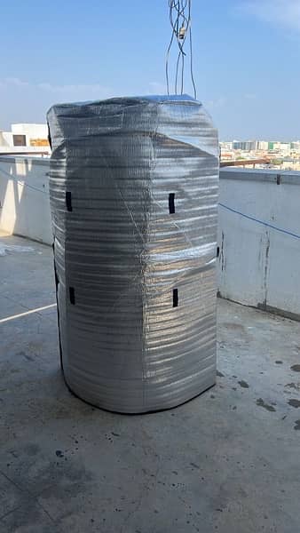 Insulated water tank cover to keep water cool 1