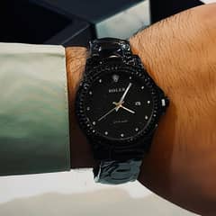 Rolex Black iced men's watch