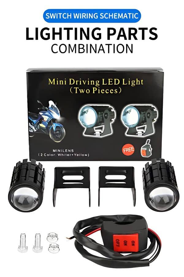 (2Pcs) Mini Dual Function Fog Lights 5