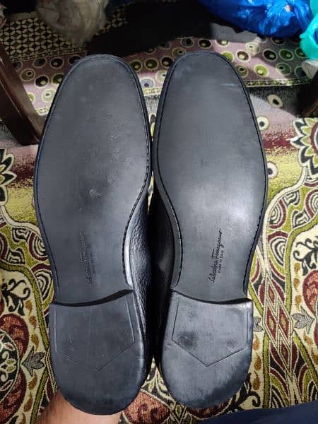 Original Salvatore Ferragamo bravo black leather loafers for sale 4