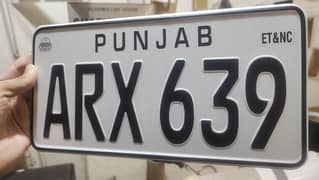 embossed genuine A+new number plate 03009475634 all home delivery avai