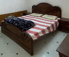 A Double Bed with Two Side Table for Sale