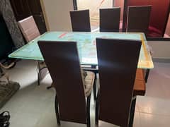 6 chairs dining table