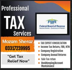 Tax Filer, FBR, Tax Consultant, Income Tax Return, Sales Tax, NTN
