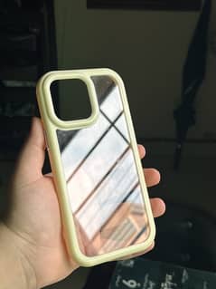 iphone 14 pro max black silicone + cream olige case