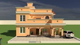 2D and 3D home designs in low rice architecture inj