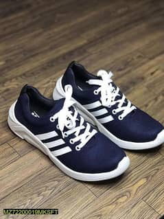 Soft Comfortable Men's Shoes On Synthetic Material - Blue