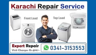 Repair Fully Automatic Washing Machine Home Service all Brands Top KHI