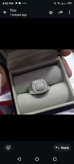 Diamond ring in white gold from Dubai