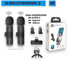 K9 wireless vloging rechargeble microphone