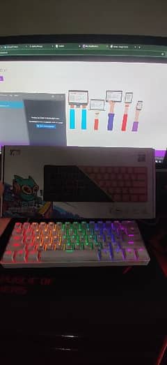 Gaming keyboard wireless and wired 69%