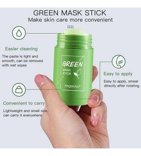 Green stick mask. skin beauty 3