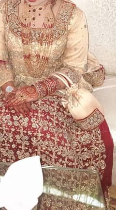 Bridal lehnga/Barat Dress/heavy work/3 hrs used