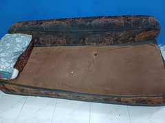 Brown Sofa bed , sofa, bed