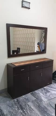 wooden frame mirror