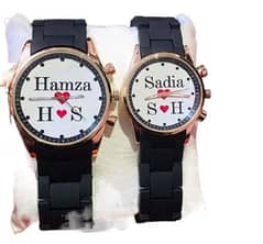 Customize Couple Chronograph Watch Name & Picture Watches