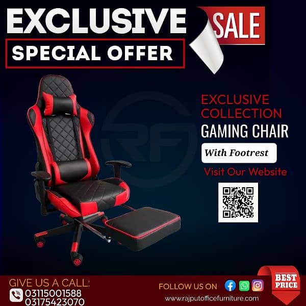 Rajput Furniture Gaming Chair Computer Chair Study Chair Office Chair 9