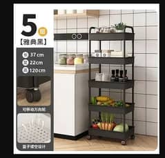 Household Multi-layer Small Cart Storage Rack Floor To Floor Kitchen 0