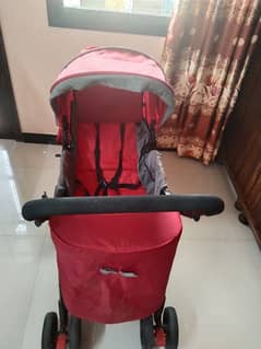 Stroller 4 Wheeler - Red & Black Colour