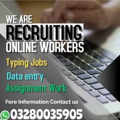 Part Time Full Time Job / Data Entry Job / Typing job / Assignment Job