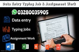 Typing job /  Data Entry Job / Assignment Job / Online Job / Part Tim