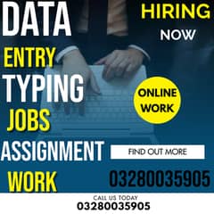 Part Time Full Time Job / Data Entry Job / Typing job / Assignment Jo