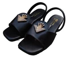 woman's flat sandals