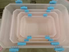 air tight thumb look storage box  4 piece new modal kitchen items etc.