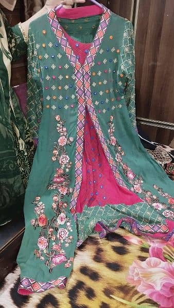 full embrioded gaown dress in good condition. 4