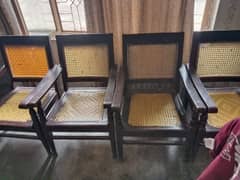 4 Good quality wooden chairs.