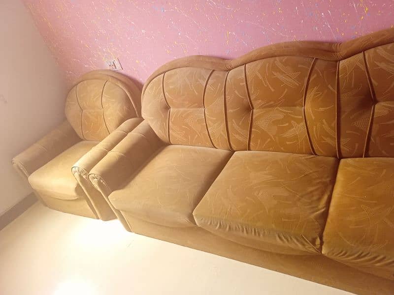 wood Sofa Set total 5 seater 2