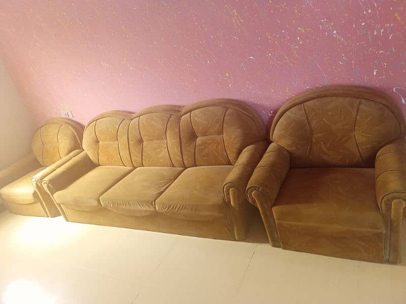 wood Sofa Set total 5 seater 5