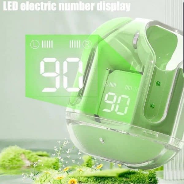 Transparent Glass Case Earbuds (Airpod) with LED display  Air 31 1