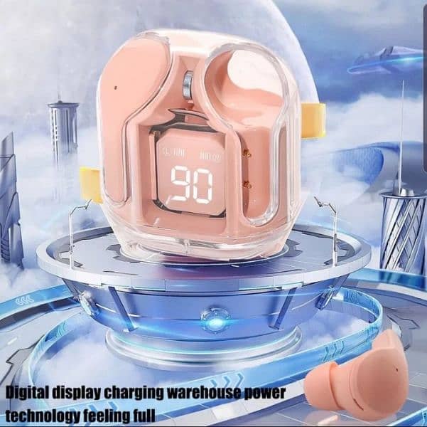 Transparent Glass Case Earbuds (Airpod) with LED display  Air 31 2