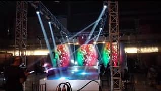 Truss Lights/Dj Sound System/SMD Screen/Dance Floor/Projector/LED