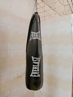 boxing bag and gloves