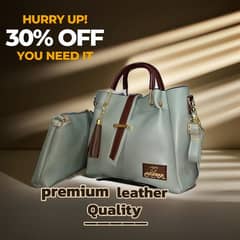 Women leather shoulder bag and cross body bag