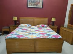 Bed with Dressing Table, Study Table, small table