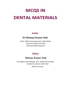 MCQs in dentistry