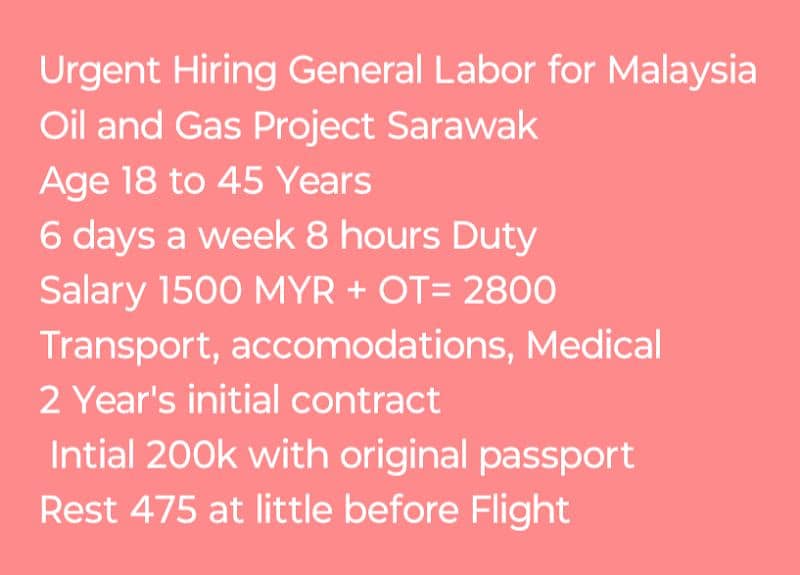 Urgent Hiring for Malaysia 0