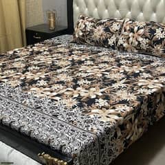 Crystal cotton printed Double bedsheets.