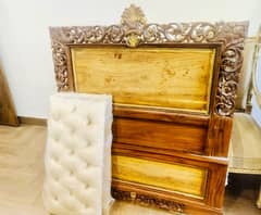 solid wood single bed