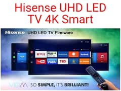 HiSense 55" 4k UHD Smart TV. Box pack